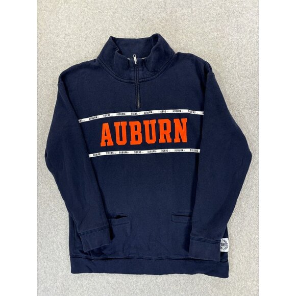 Auburn Tigers 1/4 Zip Campus Sweatshirt (Women's‎ Small) Blue - Picture 1 of 11